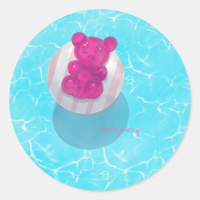 Poolside Classic Round Sticker (Front)