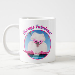 Poolside Dog In Flippers Large Coffee Mug