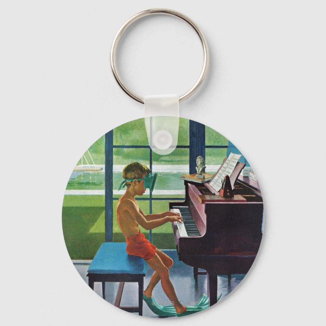 Poolside Piano Practice Key Ring (Front)