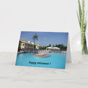 poolside retirement card