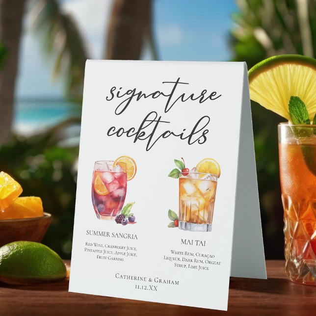 Poolside Signature Cocktails Wedding Menu (Creator Uploaded)