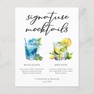 Poolside Signature Mocktails Summer Menu
