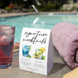 Poolside Signature Mocktails Summer Menu