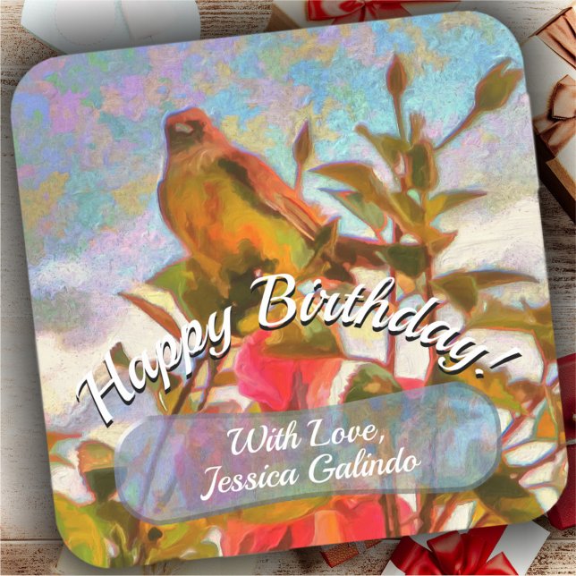 Poolside Singer 2338 Square Sticker (Creator Uploaded)