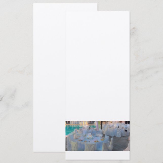 POOLSIDE WEDDING DINNER INVITATION (Front/Back)