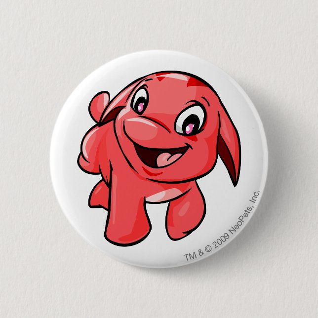 Pooogle Red 6 Cm Round Badge (Front)