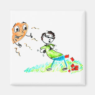 Poop Bricks   Sun Thumbs Up to Man Pooping Bricks Magnet