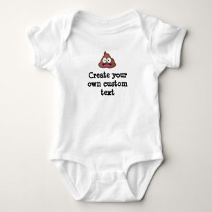 POOP Create your own custom text Baby Bodysuit