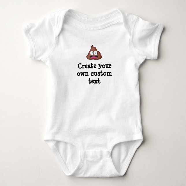 POOP Create your own custom text Baby Bodysuit (Front)