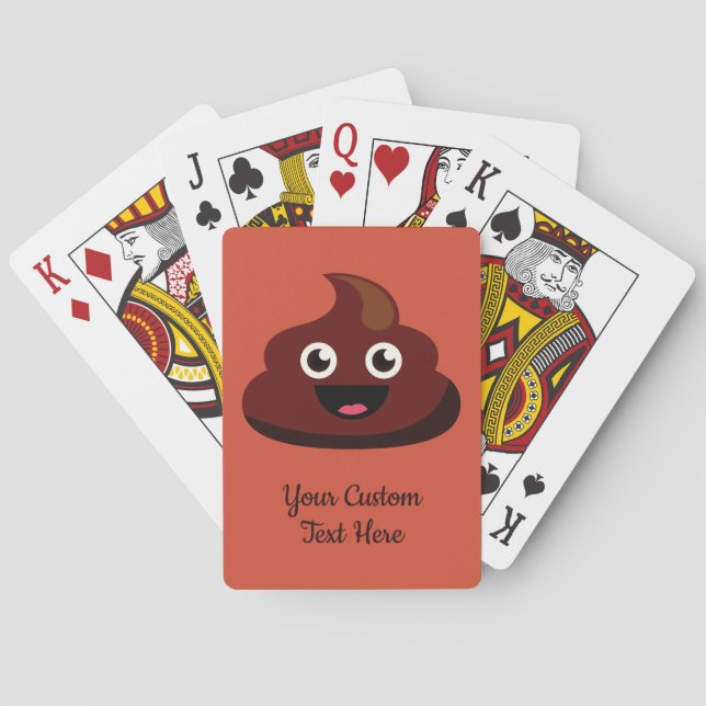 POOP custom text & colour playing cards (Back)