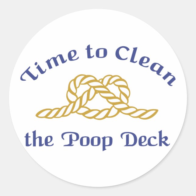 Poop Deck Classic Round Sticker (Front)