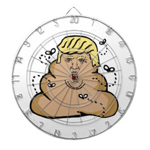 poop donald trump dartboard