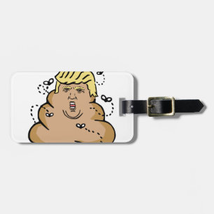 poop donald trump luggage tag