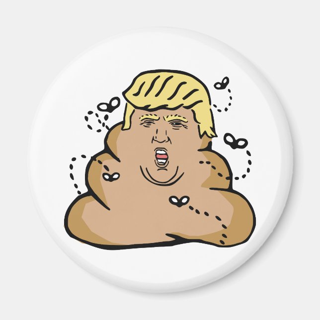 poop donald trump magnet (Front)