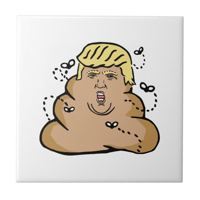 poop donald trump tile (Front)