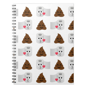 poop emoji and toilet tissue paper notebook