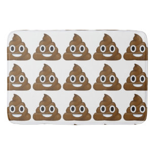 Poop emoji bath mat