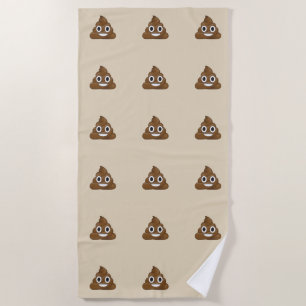Poop Emoji Beach Towel