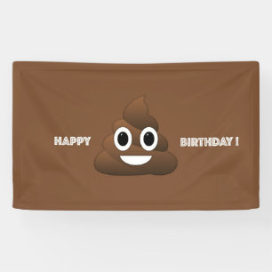 Poop Emoji Birthday Banner