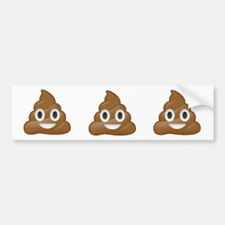 Poop emoji bumper sticker