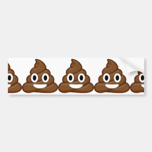 poop emoji bumper sticker
