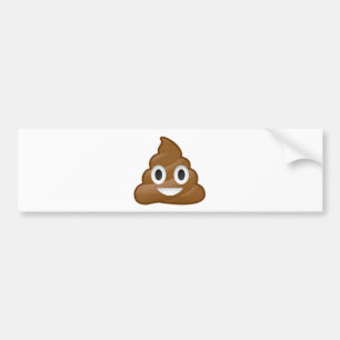 Poop emoji bumper sticker