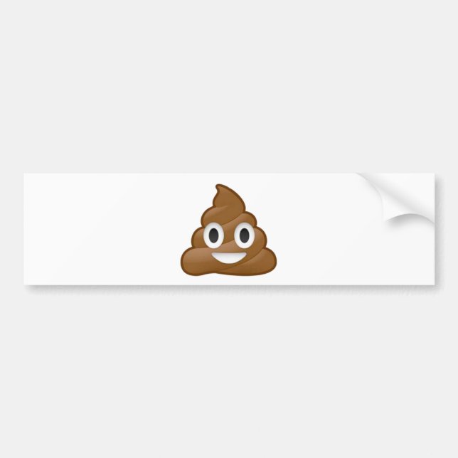 Poop emoji bumper sticker (Front)