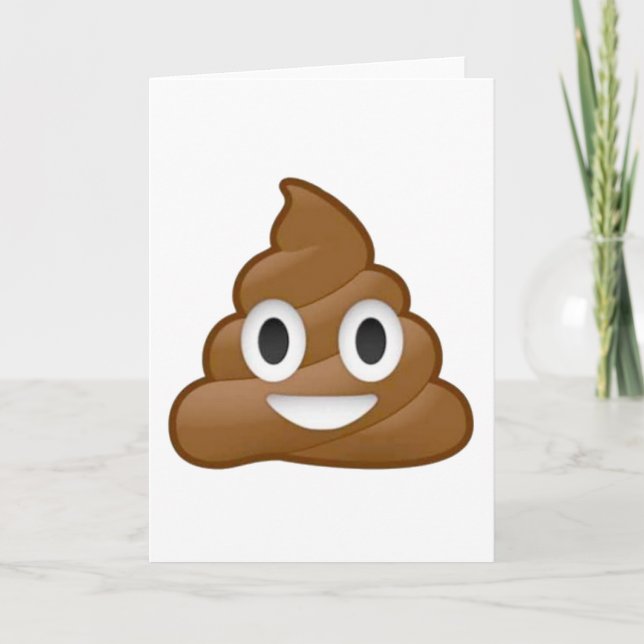 Poop emoji card (Front)