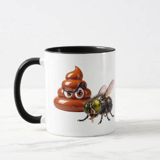 Poop Emoji Cartoon Cheeky Toilet Humor Mug