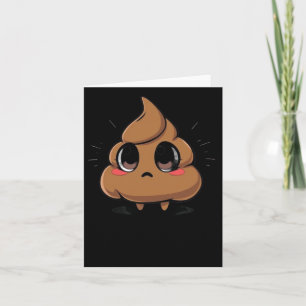 Poop Emoji Chibi Sticker  Card