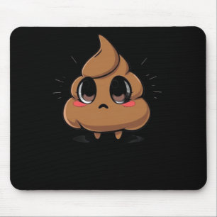 Poop Emoji Chibi Sticker  Mouse Mat