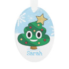 Poop Emoji Christmas Ornament