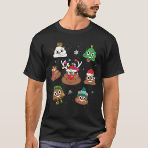Poop Emoji Christmas Pajama T-Shirt
