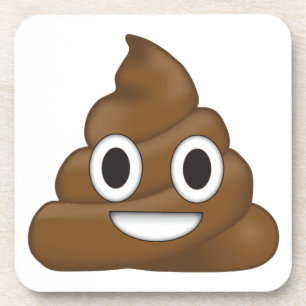 Poop emoji coaster