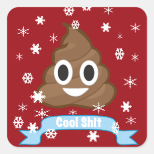 Poop Emoji Funny Christmas sticker
