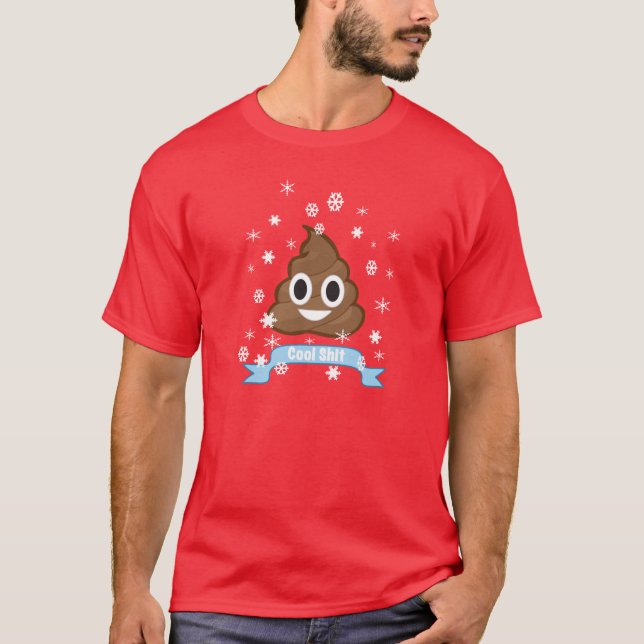 Poop Emoji Funny Christmas T-shirt (Front)