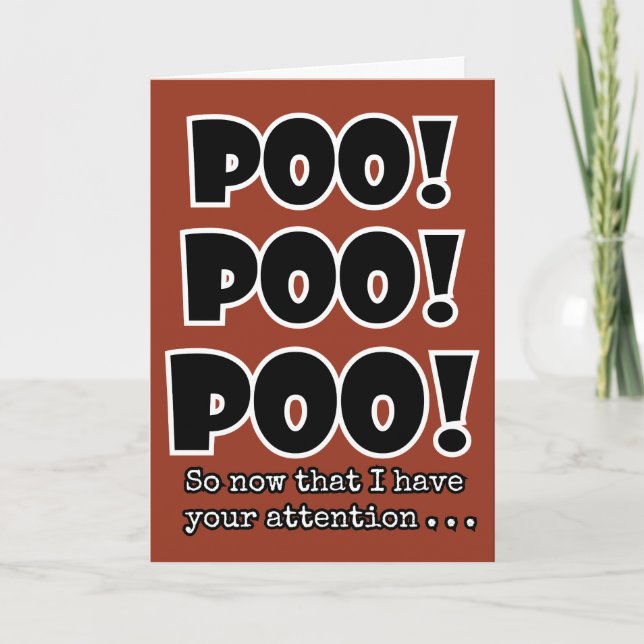 POOP emoji funny POO cute prank kids birthday Card (Front)