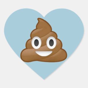 Poop emoji heart sticker