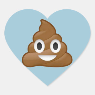 Poop emoji heart sticker