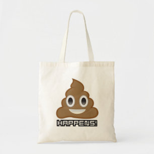 Poop Emoji It Just Happens Tote Bag