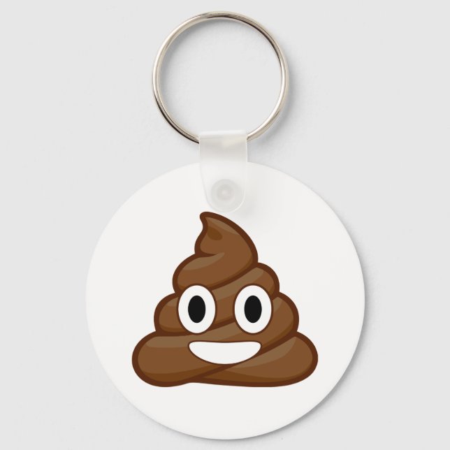 poop emoji key ring (Front)