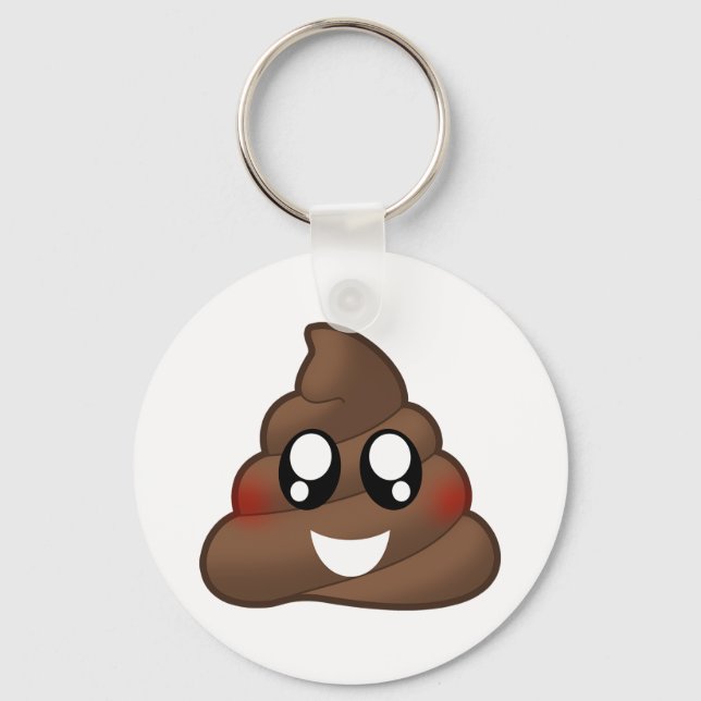 Poop Emoji Key Ring (Front)