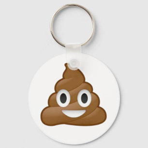 Poop emoji key ring