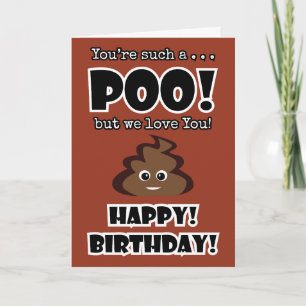 POOP emoji kids birthday Card