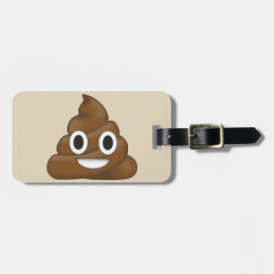 Poop Emoji Luggage Tag