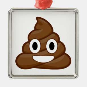 poop emoji metal tree decoration