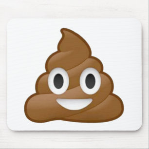 Poop emoji mouse mat