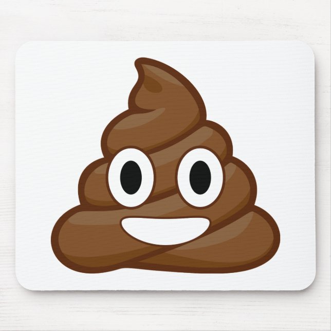 poop emoji mouse mat (Front)