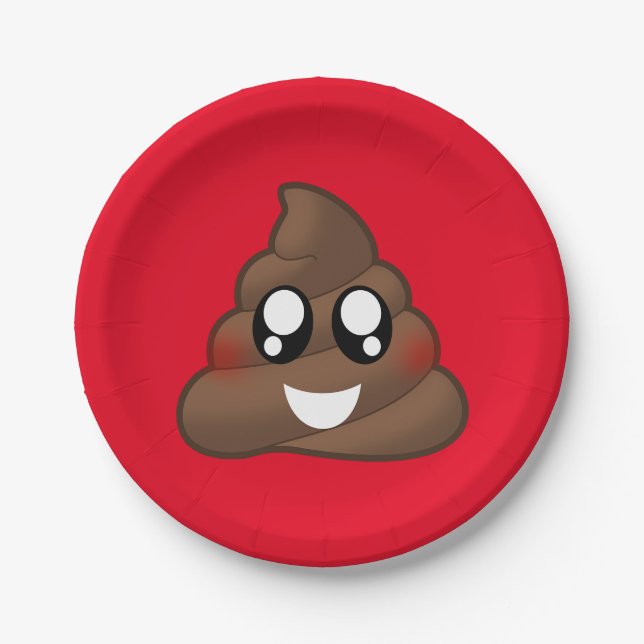 Poop Emoji Paper Plate (Front)