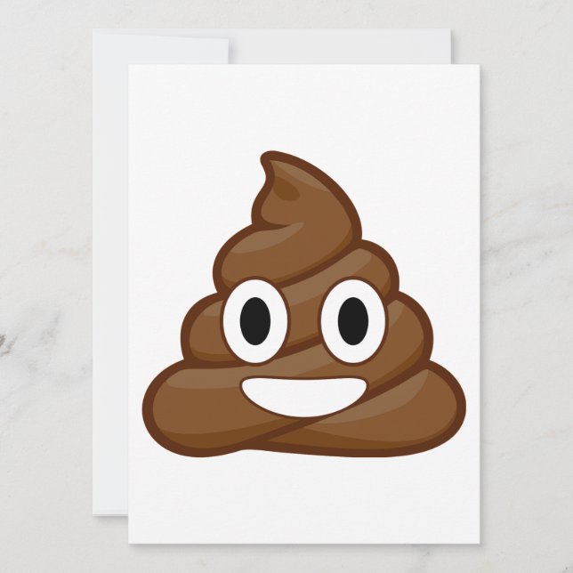poop emoji party invitation (Front)
